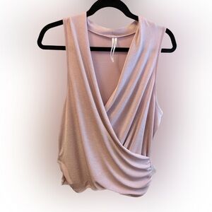 Anthropologie V Neck Cross Draped Sleeveless Top